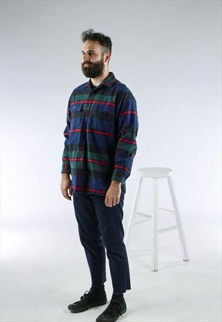 HEAVY COTTON SHIRT / PLAID LUMBERJACK JACKET /