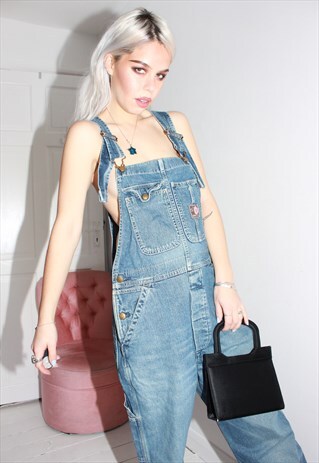 VINTAGE 90S OVERSIZED BLUE DENIM DUNGAREES