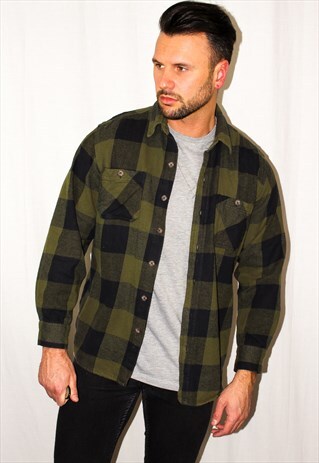 VINTAGE PLAID FLANNEL SHIRT