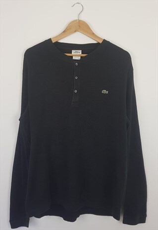VINTAGE LACOSTE LONG SLEEVE POLO SHIRTBLACK