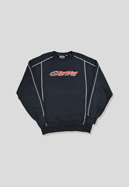Vintage 90s Lotto Embroidered Logo Sweatshirt in Black