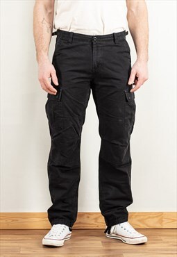 Vintage 90's Men Carhartt Cargo Pants in Black