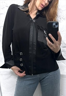 90s Fancy Glam Sexy Zip Jacket - XXL