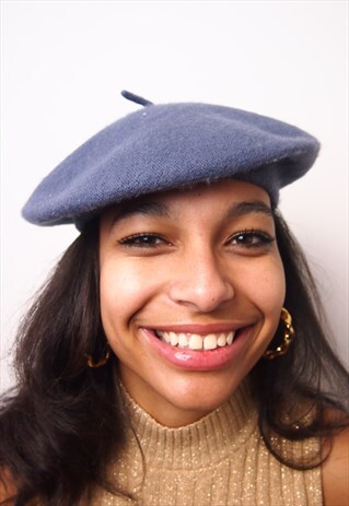 BLUBBERY GREY WOOL BERET