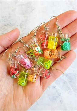 Cocktail Glass Drink Earrings Lucky Dip Mismatched Pair