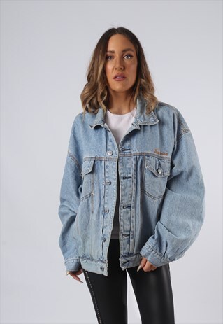 VINTAGE DENIM JACKET OVERSIZED FITTED UK 18-20 XXL (OAY)