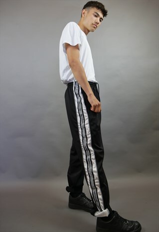 BLACK TAPED REEBOK JOGGERS TRACKIES