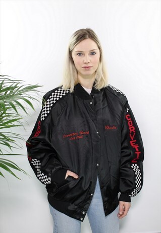 VINTAGE CORVETTE BOMBER JACKET MADE IN USA