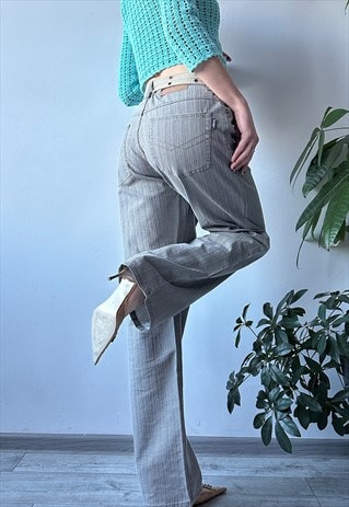Vintage Y2K 00's Unisex Light Brown Loose Fit Baggy Trousers