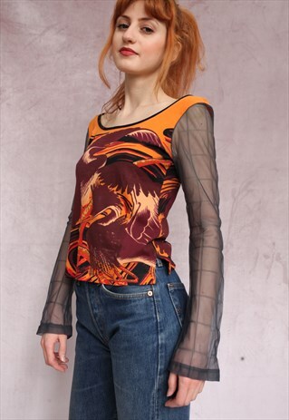 VINTAGE 90'S CUSTO BARCELONA CROPPED TOP