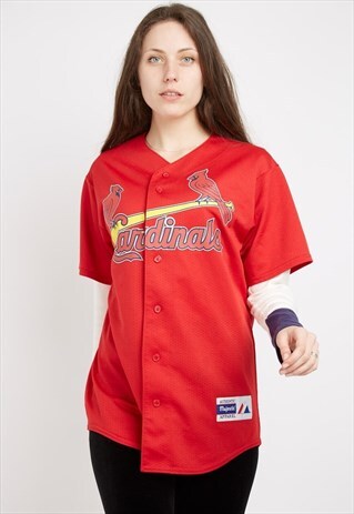 VINTAGE RED ARIZONA CARDINALS BUTTON DOWN JERSEY