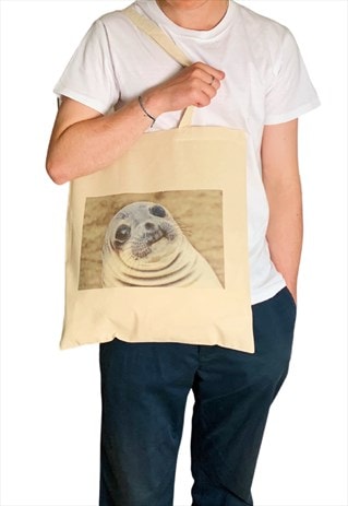 Funny Fat Seal Chins Tote Bag Meme Gift