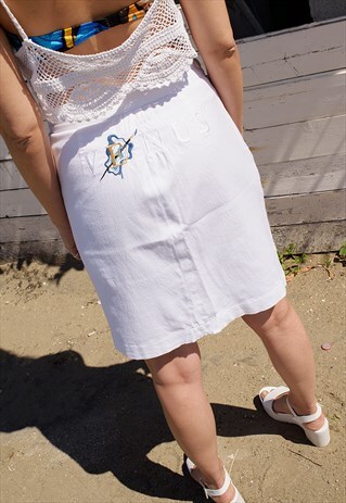RARE VINTAGE CENTOXCENTO BY ICEBERG VENUS WHITE SKIRT