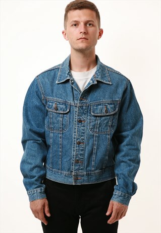 90S VINTAGE OLDSCHOOL ROCKY DENIM JACKET 15842
