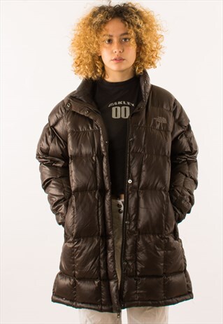 VINTAGE BROWN NORTH FACE PUFFER JACKET