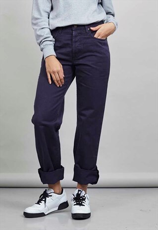VINTAGE CHICAGO NAVY BLUE LEE BOYFRIEND JEANS