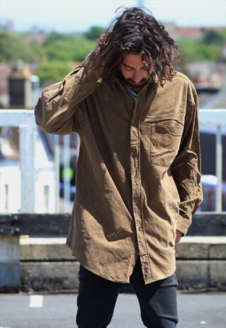 VINTAGE // 90'S // CORDUROY STYLE SHIRT