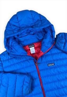 Patagonia Vintage Y2K Blue lightweight hooded puffer jacket