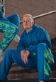 HANDMADE Y2K RAVER GRAPHIC PRINT TRACKSUIT BOTTOMS 
