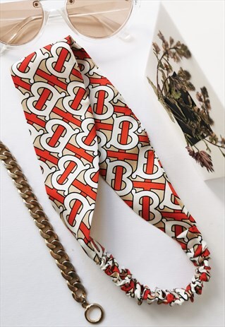 HANDMADE LOGO PRINT HAIR SECURE HEADBAND