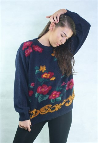 VINTAGE KNITTED 90'S JUMPER OVERSIZED KNIT