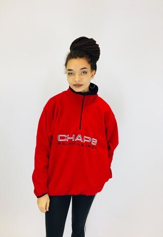 RALPH LAUREN CHAPS RED FLEECE