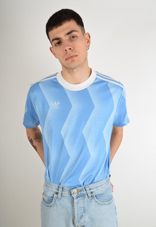 VINTAGE ADIDAS FOOTBALL SHIRT / JERSEY 80S MADE IN W. GERM.