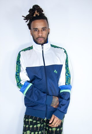ASICS VINTAGE RARE JACKET BLUE