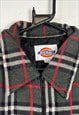 VINTAGE DICKIES PLAID GILET FLEECE JACKET XL