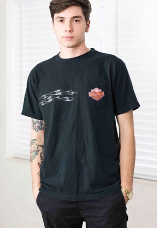 VINTAGE HARLEY-DAVIDSON T-SHIRT LOGO 90S L 8.5