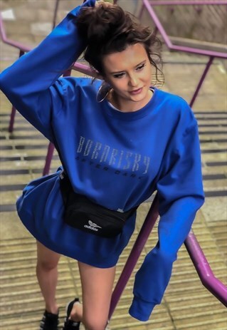 BORN RISKY ROYAL BLUE REFLECTIVE SWEATSHIRT
