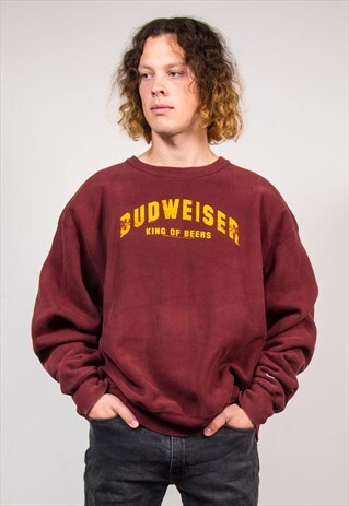 90'S CHAMPION MAROON BUDWEISER SWEATSHIRT