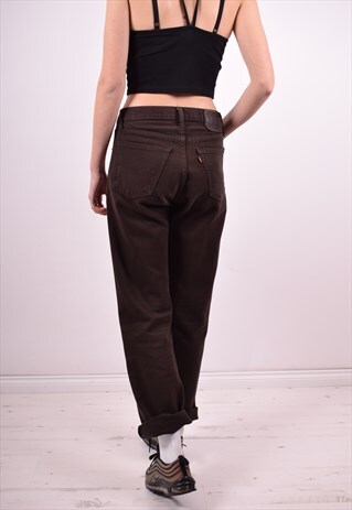 LEVI'S WOMENS VINTAGE JEANS W30 L29 BROWN 90'S
