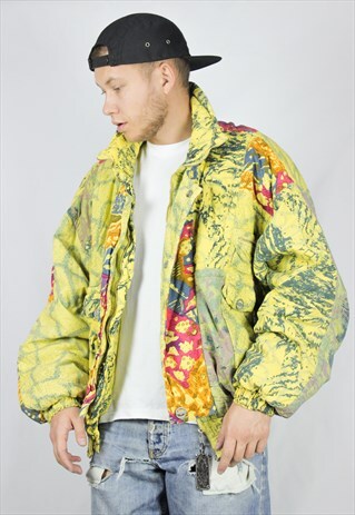 NWT VINTAGE MENS LONDON UNDERGROUND WINTER ACID JACKET
