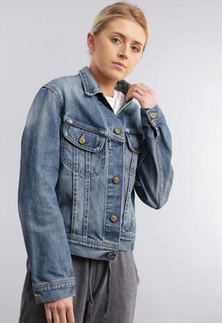 VINTAGE LEE DISTRESSED DENIM JACKET X289