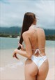  V LINE HIGH LEG BRAZIL BIKINI BOTTOM IN WHITE