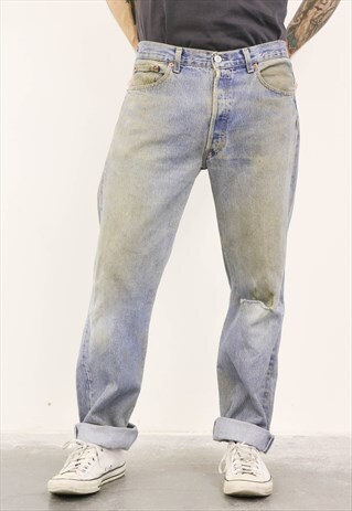 VINTAGE BLUE LEVI'S PAINT 501 JEANS