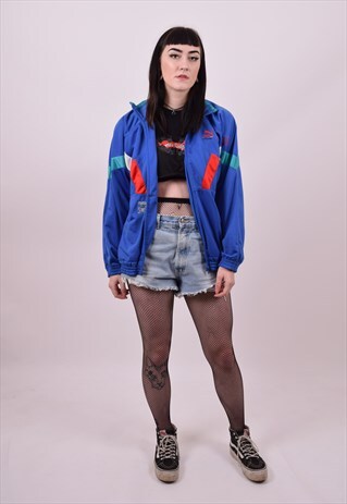 VINTAGE 90'S BLUE FESTIVAL WINDBREAKER JACKET SIZE SMALL