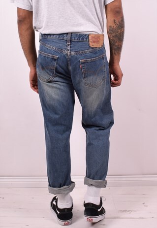 LEVI'S MENS VINTAGE JEANS W32 L27 BLUE 90'S