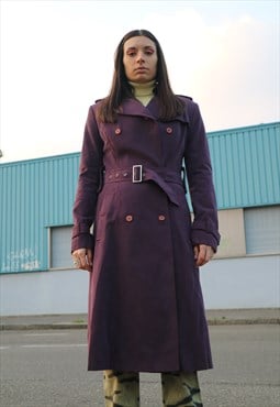 y2k Vintage rare nos Versace purple trench coat