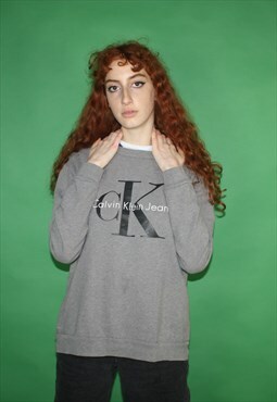 Vintage 90s Design Calvin Klein CK Logo Jumper Sweatshirt