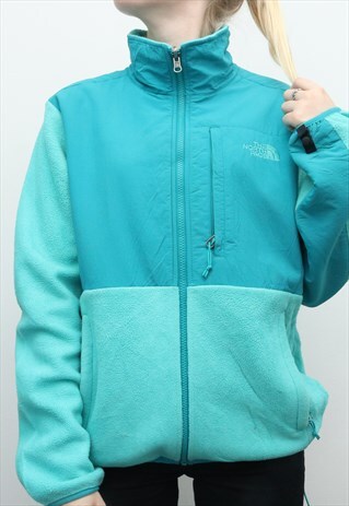 THE NORTH FACE - BLUE DENALI EMBROIDERED FLEECE JACKET - LAR