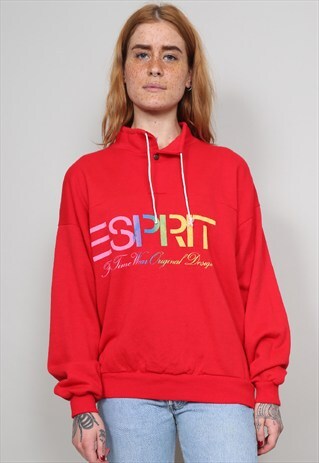 VINTAGE 90'S ESPIRIT OVERSIZED RED SWEATER