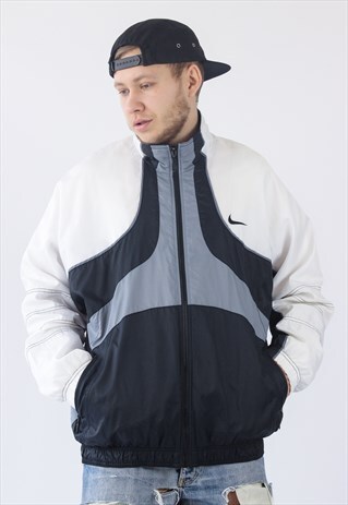 VINTAGE MENS NIKE BIG LOGO TRACK SUIT JACKET