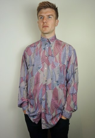 PURE SILK FUNKY PATTERNED SHIRT