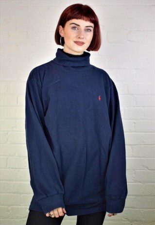 VINTAGE 90'S RALPH LAUREN TURTLE NECK SWEATSHIRT