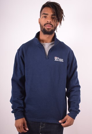 ADIDAS MENS VINTAGE SWEATSHIRT JUMPER MEDIUM BLUE 90S