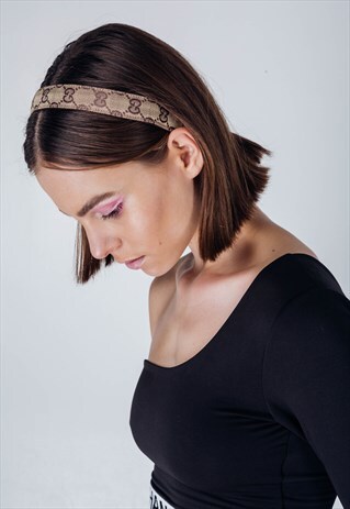 UP-CYCLED GUCCI PRINT HEADBAND