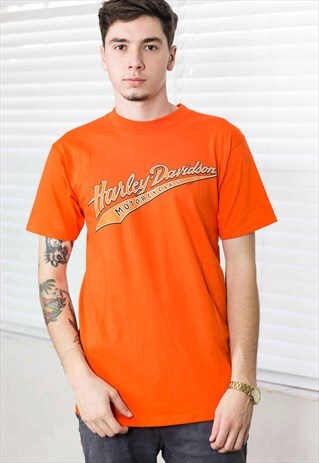 VINTAGE HARLEY-DAVIDSON T-SHIRT LOGO 90S M 7.6