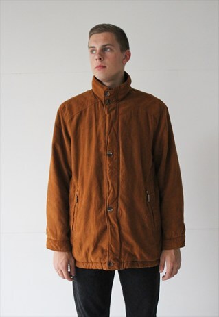 VINTAGE RETRO BROWN WINTER JACKET COAT